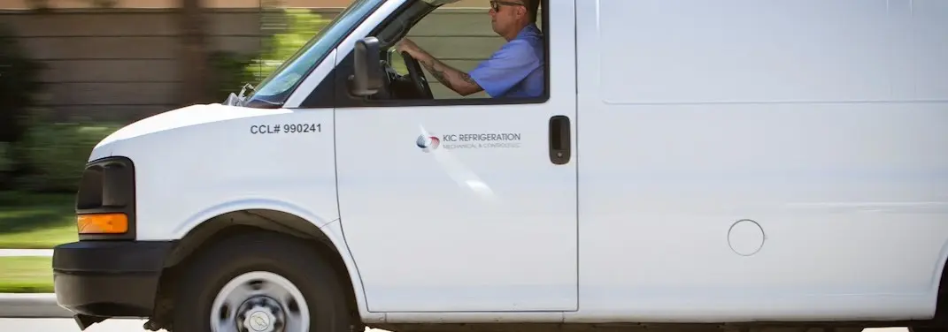 KIC Refrigeration service vehicle serving Coshocton area
